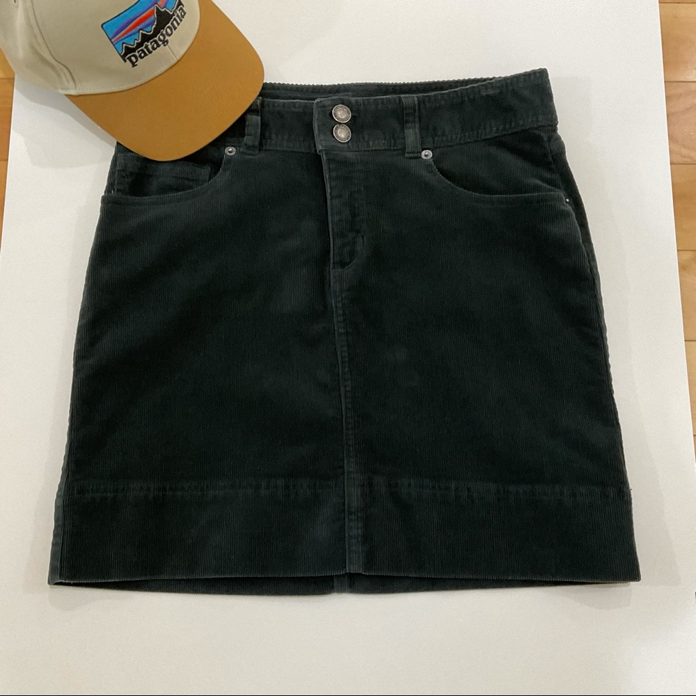 Patagonia Corduroy Organic Cotton Green Skirt 2 - Picture 1 of 11